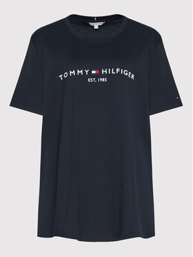Tommy Hilfiger Curve Tommy Hilfiger Curve T-Shirt WW0WW29738 Granatowy Regular Fit