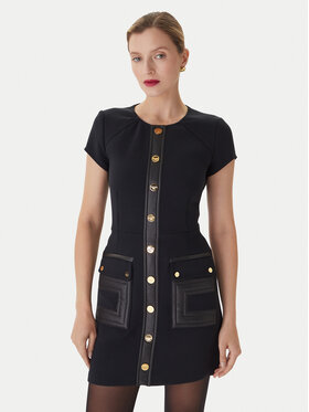 Elisabetta Franchi Elisabetta Franchi Коктейлна рокля AB-819-57E2-V690 Черен Regular Fit