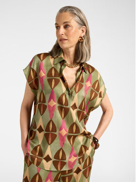 Elena Mirò Elena Mirò Bluzka 2133P000258N001 Brązowy Regular Fit
