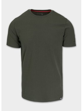 PITBULL PITBULL T-Shirt Koszulka męska Slim Fit MINIMAL 3XL Zielony Regular Fit