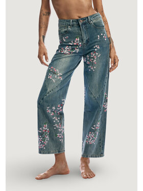 Desigual Desigual Jeans DENIM FLOWERS JAPANESE Blu Casual Fit