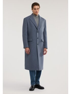 Trussardi Trussardi Płaszcz zimowy 0000M000001N0HS Turkusowy Regular Fit