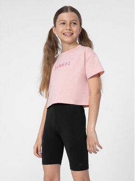 4F 4F T-Shirt 4FJSS23TTSHF393 Różowy Regular Fit