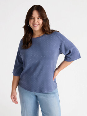 Fiorella Rubino Fiorella Rubino Felpa G195L008500N024 Blu Regular Fit