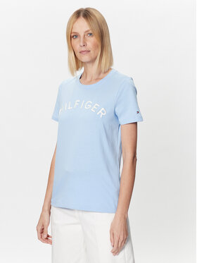 Tommy Hilfiger Tommy Hilfiger T-Shirt Varsity WW0WW37864 Niebieski Regular Fit