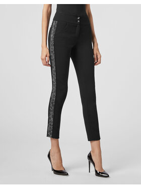 PHILIPP PLEIN PHILIPP PLEIN Kalhoty z materiálu 22047 Černá Regular Fit
