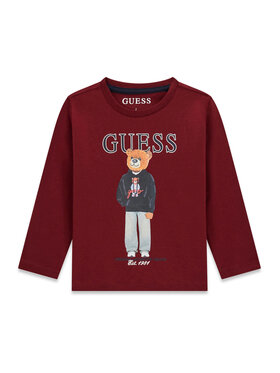 Guess Guess Blúz N6YI06 K3794 Bordó Regular Fit