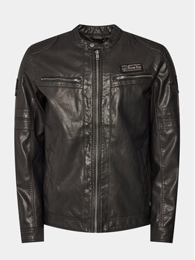 Petrol Industries Petrol Industries Jacke aus Kunstleder M-1040-JAC105 Schwarz Regular Fit