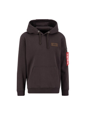 Alpha Industries Alpha Industries Bluza Back Print Hoodie Brązowy Regular Fit