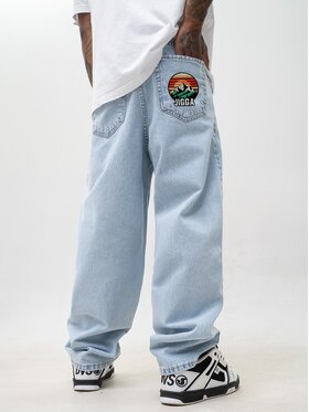 Jigga Wear Jigga Wear Jeansy Szerokie luźne bagy góry 130760 Niebieski jasny Baggy Fit