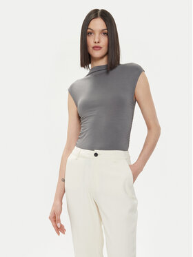 Gina Tricot Gina Tricot Top 20883 Grau Slim Fit