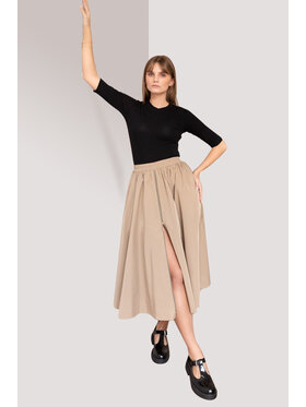Me complete Me complete Spódnica midi Spódnica Blake beige Beżowy Relaxed Fit