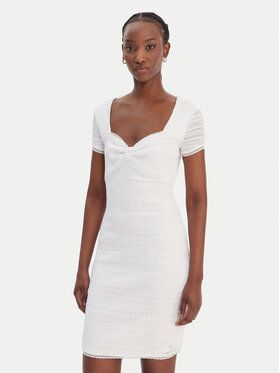 Guess Guess Kasdieninė suknelė W6GK15 K2950 Balta Slim Fit