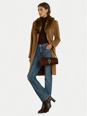 LAUREN RALPH LAUREN LAUREN RALPH LAUREN Gyapjú kabát 297P04148002 Barna Straight Fit