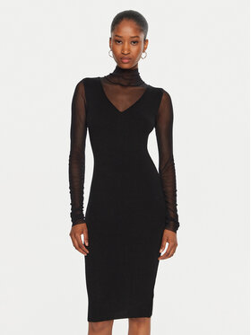 Rinascimento Rinascimento Kootud kleit CFM0011619003 Must Slim Fit