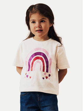 NAME IT NAME IT T-shirt Betria 13238045 Écru Regular Fit