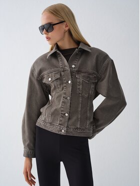 La Mania La Mania Kurtka jeansowa HAIM Brązowy Oversize