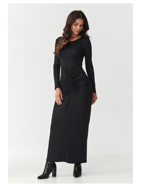 Makadamia Makadamia Sukienka dzianinowa M898 Czarny Fitted Fit