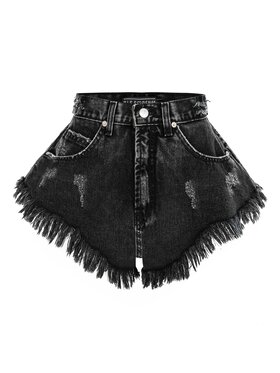 MissDenim MissDenim Džínové šortky Skorts Černá Regular Fit