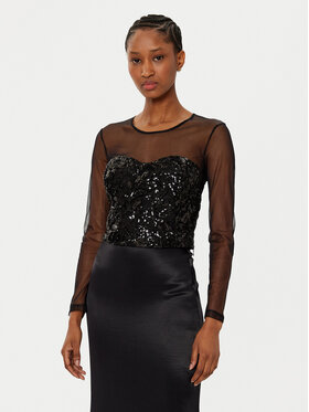 Rinascimento Rinascimento Bluză CFC0019767002 Negru Regular Fit