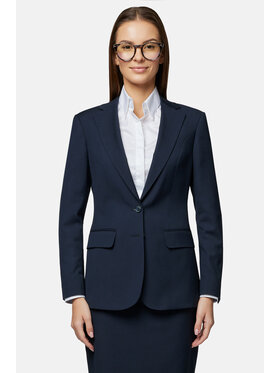 Lancerto Lancerto Marynarka Performance Mix MA073123000005 Granatowy Slim Fit