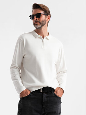 Ombre Ombre Longsleeve OM-POLS-0130 Biały Regular Fit
