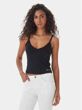 Guess Jeans Guess Jeans Топ W6GPB5 KG372 Чорний Regular Fit