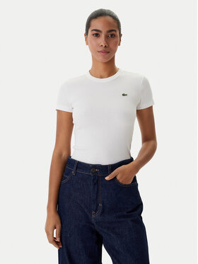 Lacoste Lacoste T-Shirt TF5538 Kremowy Regular Fit