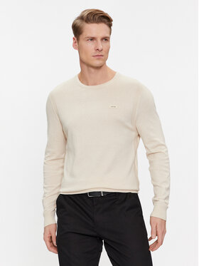 Calvin Klein Calvin Klein Sweter K10K112534 Beżowy Slim Fit