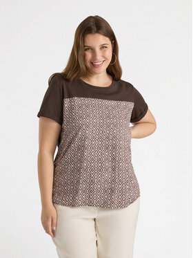 Fiorella Rubino Fiorella Rubino T-Shirt G00SL108811N0Z2 Brązowy Regular Fit