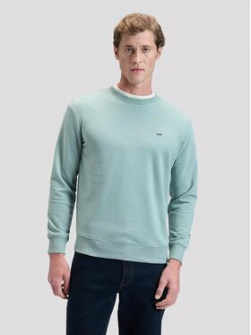 Lee Lee Bluza PATCH CREW SWS Zielony Regular Fit