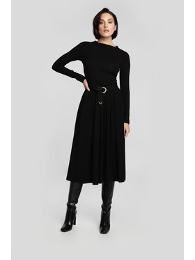 Madnezz House Madnezz Sukienka dzianinowa Sofia Czarny Classic Fit