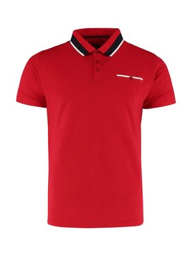 Volcano Volcano Polo O-KOST Czerwony Regular Fit