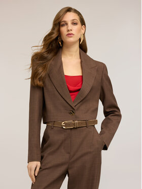 Motivi Motivi Giacca di transizione Q096Q001128N0V2 Marrone Regular Fit