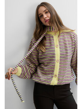Fobya Fobya Kardigan F2104 Żółty Basic Fit