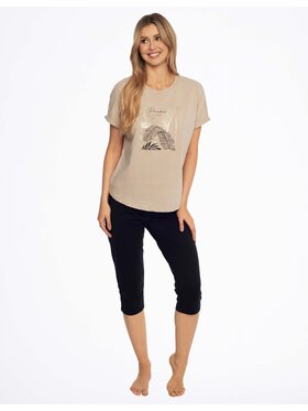 Henderson Henderson Piżama 41311-88X Beżowy Regular Fit