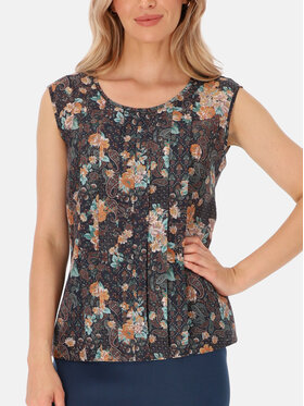 Potis & Verso Potis & Verso Bluzka Franka Granatowy Regular Fit