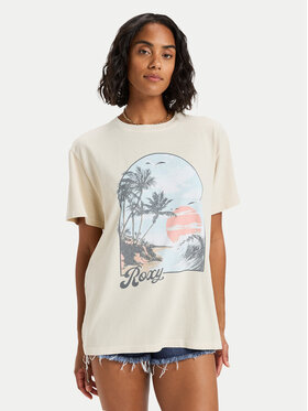 Roxy Roxy T-shirt ERJZT06023 Bež Regular Fit