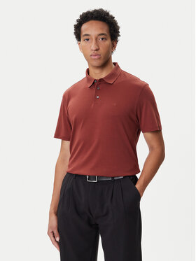 Calvin Klein Calvin Klein Polo marškinėliai Supima LV04LB276G Ruda Regular Fit