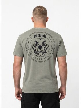PITBULL PITBULL T-Shirt O'SIDE SKULL Zielony Regular Fit