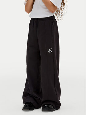Calvin Klein Jeans Calvin Klein Jeans Долнище анцуг IG0IG02875 D Черен Wide Leg