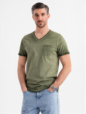 Ombre Ombre T-Shirt OM-TSWT-0242 Khaki Regular Fit