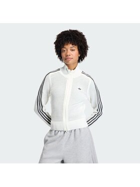 adidas adidas Kardigan Knitted Crochet Firebird KC6496 Biały Slim Fit