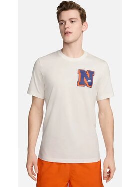 Nike Nike T-Shirt Sportswear Ecru Beżowy Basic Fit