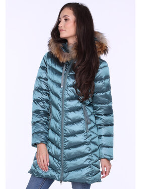 Perso Perso Kurtka damska BLH220036FR Zielony Regular Fit