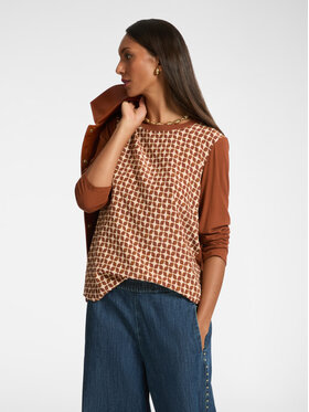 Elena Mirò Elena Mirò T-shirt G292Z000450N037 Marrone Regular Fit