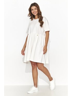 Numinou Numinou Sukienka codzienna NU470 Écru Loose Fit