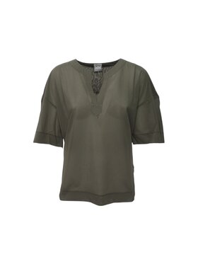 Max Mara Max Mara Top q-roa-35573 Zielony Regular Fit