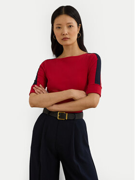 LAUREN RALPH LAUREN LAUREN RALPH LAUREN Bluzka 200957589002 Czerwony Slim Fit
