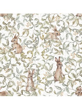 Dekornik Dekornik Tapeta Rabbits Groove Light Beżowy